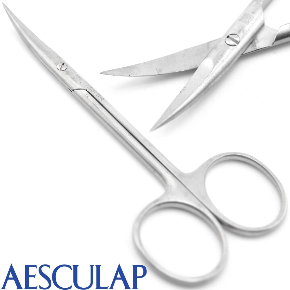 AESCULAP BC111R General Surgery Iris Delicate CVD Curved Scissors 4.25
