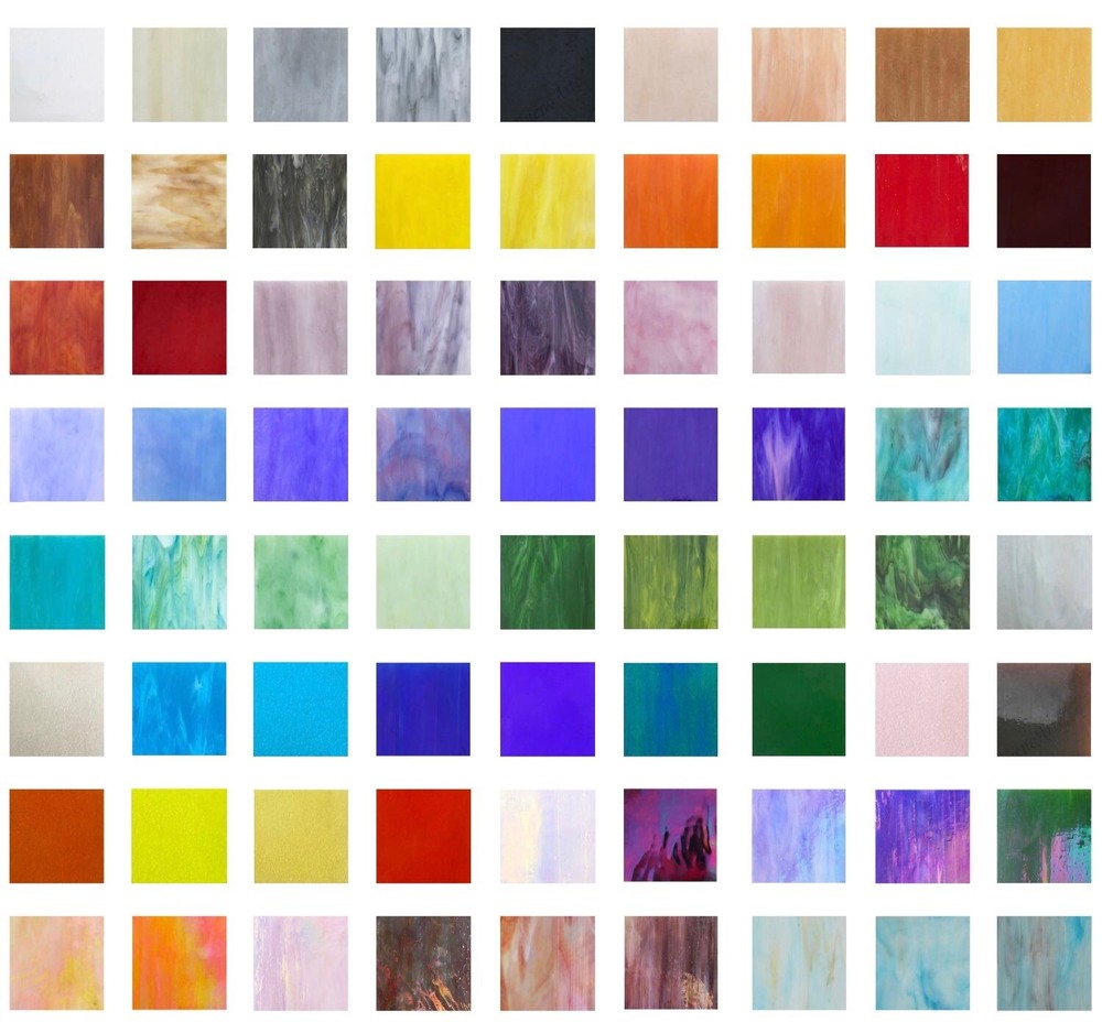 Square Stained Glass Supplies Mosaic Art Particles Crafts Pieces DIY Cutting