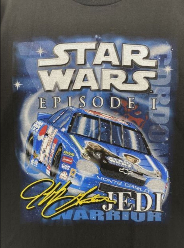 Star Wars Episode 1 Men’S NASCAR T-Shirt S-5XL Jeff Gordon 1999 Black VTG NEW!