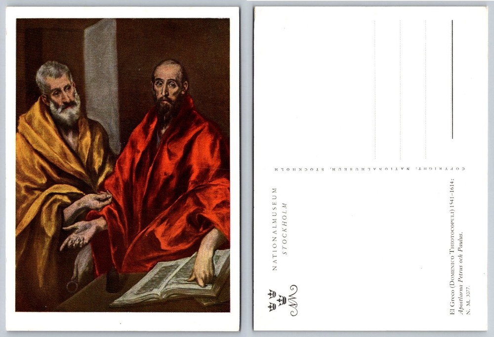 El Greco Apostles Peter Paul Postcard Nationalmuseum Stockholm Old Master Art