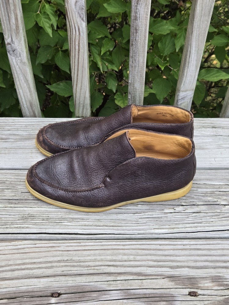 Loro Piana Open Walk Brown Soft Leather Chukka Ankle Shoes EU 42.5/US 9.5 $1130