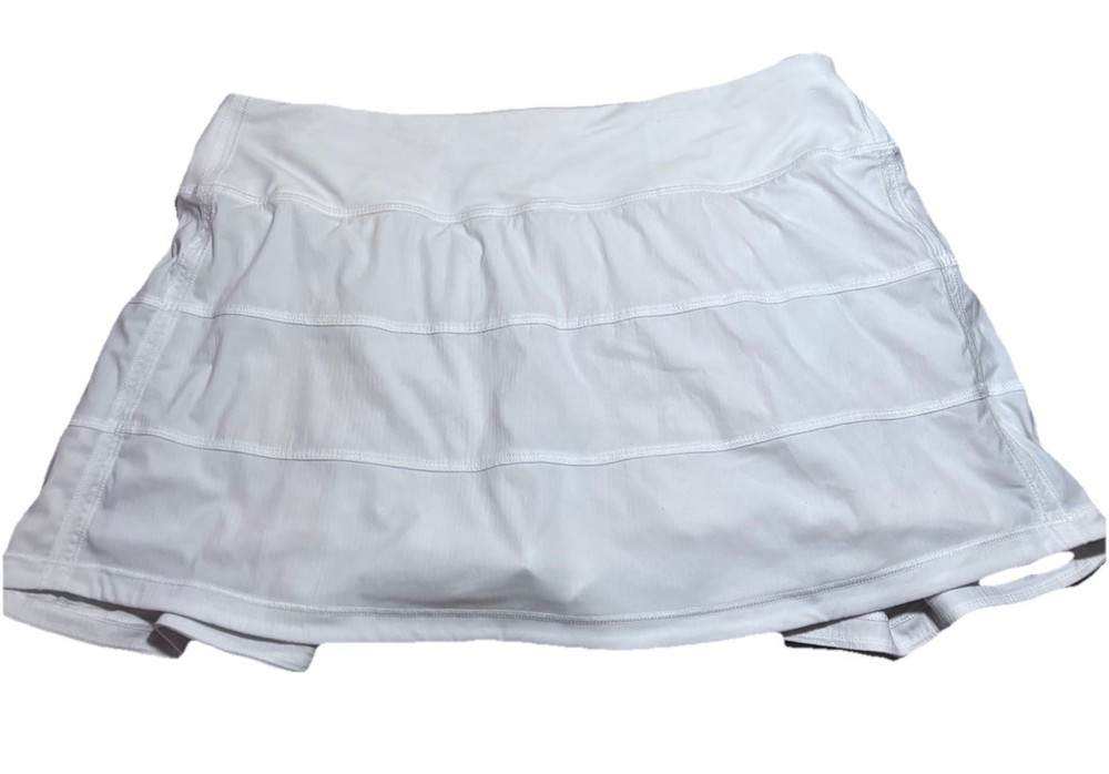 Lululemon Women’s White Pace Rival Tennis Skort Size 10 Athleisure