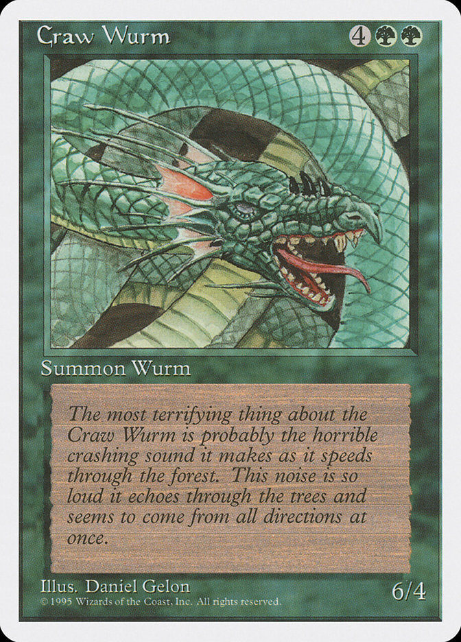 MTG Magic the Gathering Craw Wurm (238/379) Fourth Edition Spanish LP