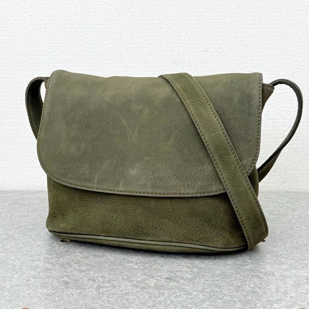 COACH Green Leather Crossbody Bag with Flap Closure