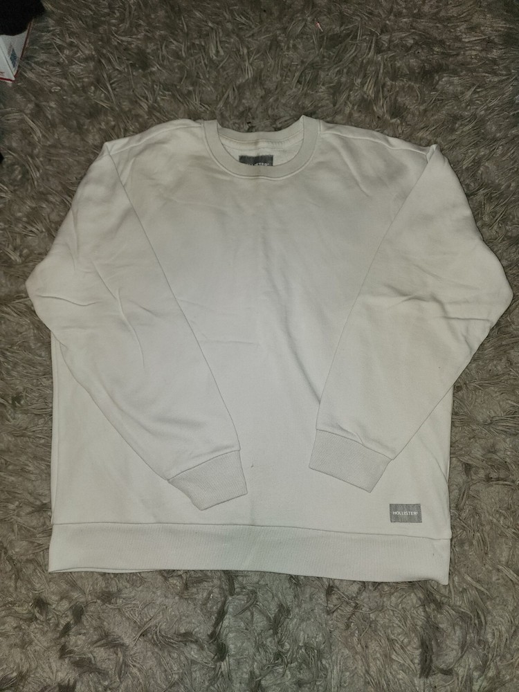 Hollister Mens Crewneck Size XL Light Gray
