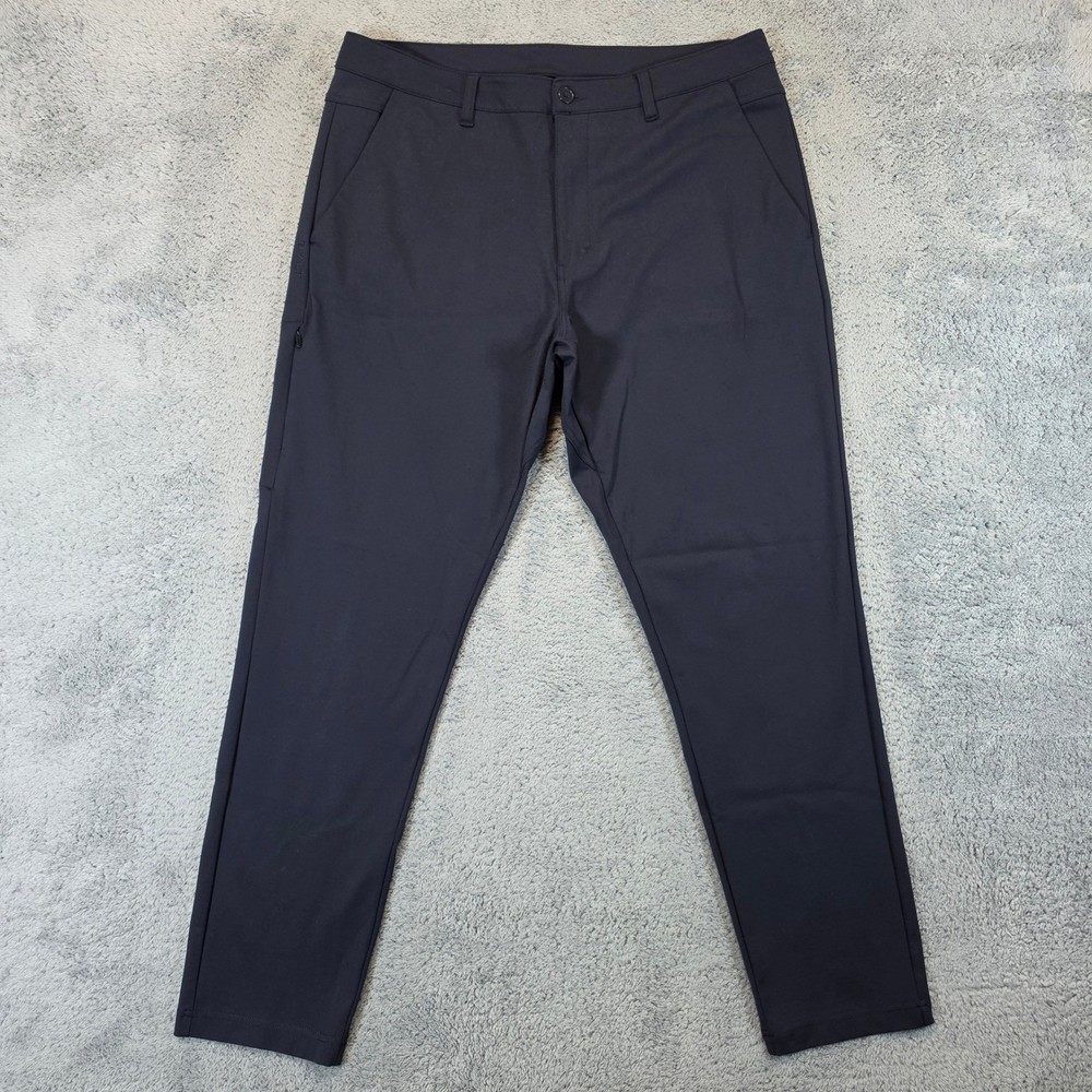 BYLT Everyday Pant 2.0 Mens 38 (36x30) Navy Blue Slim Stretch Tech Performance