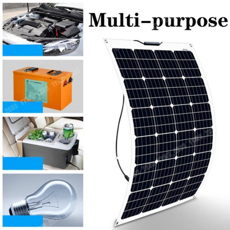 300W Flexible Solar Panel for Boat RV Car Camping Marine Battery Charging
