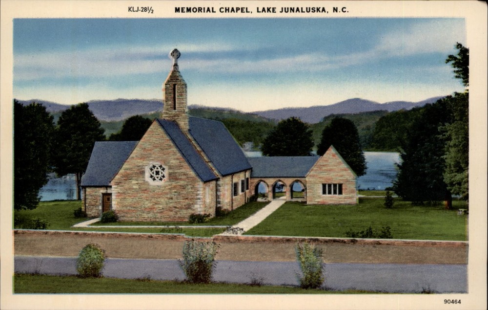 Memorial Chapel Lake Junaluska North Carolina vintage postcard k482