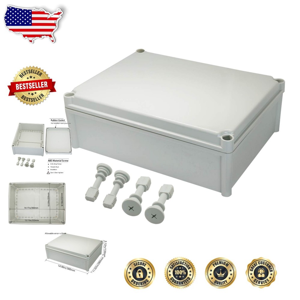 IP67 Waterproof ABS Junction Box - Dustproof Electrical Enclosure 14.96