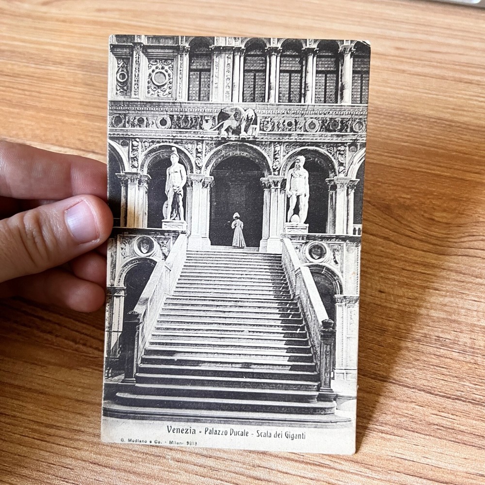 Vintage Postcard Venice Italy Palazzo Ducale Scala dei Giganti