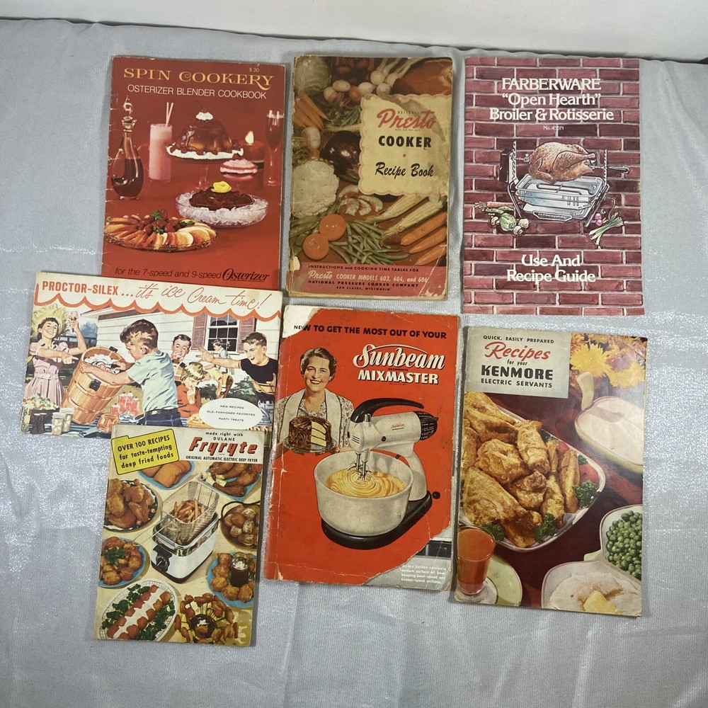 Vintage 7 Book/Booklets 1948 & Up Appliance/Recipe Booklets & Other Recipe AS IS