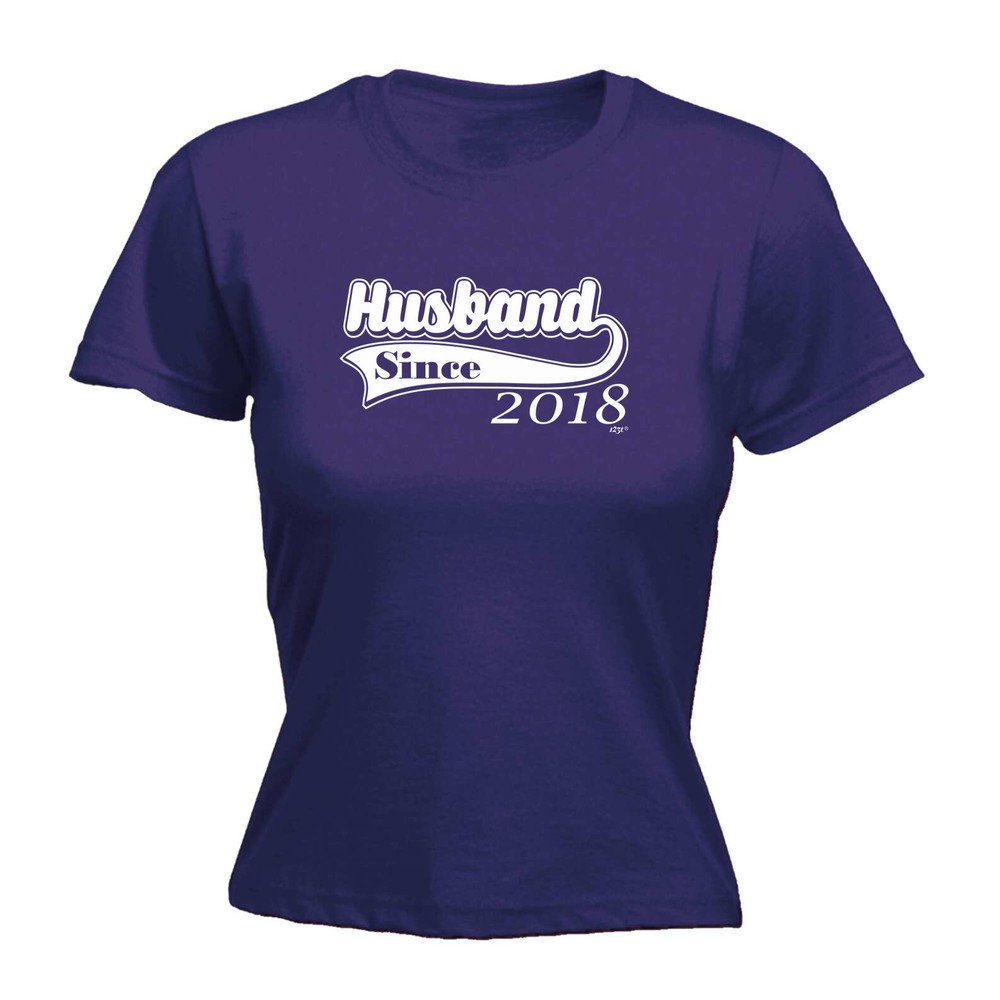 Husband Since 2018 - Womens T Shirt Funny T-Shirt Novelty gift tshirt