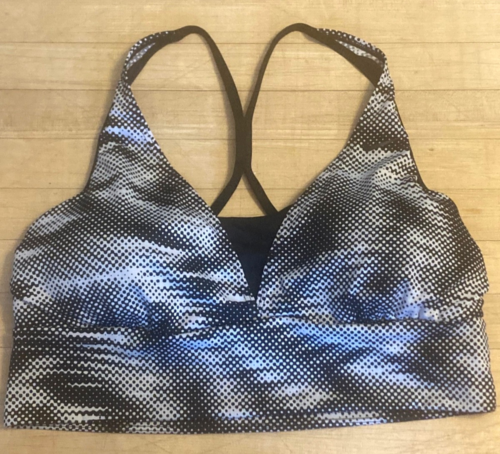 Nike Bra Size L Womens Padded Training Black White