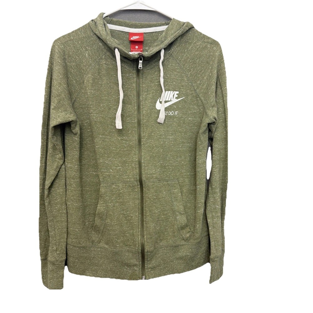Nike Wms SZ  S VTG Full Zip Hoodie Jacket Green 