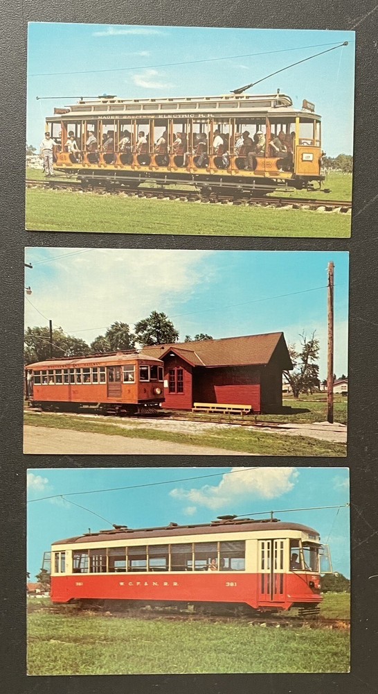 Midwest Old Settlers & Threshers Mt. Pleasant Iowa IA Postcard Lot trolleys