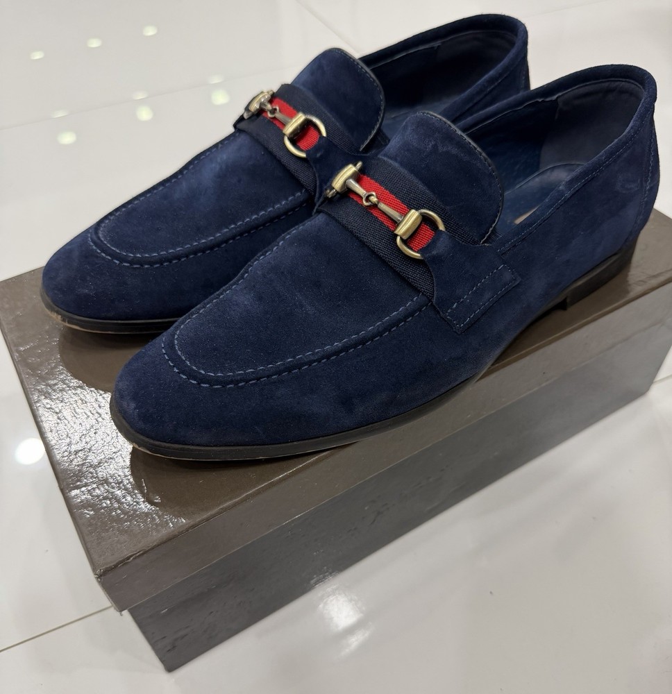 Mauro Alessi Navy Suede Shoes Size 9 Men’s
