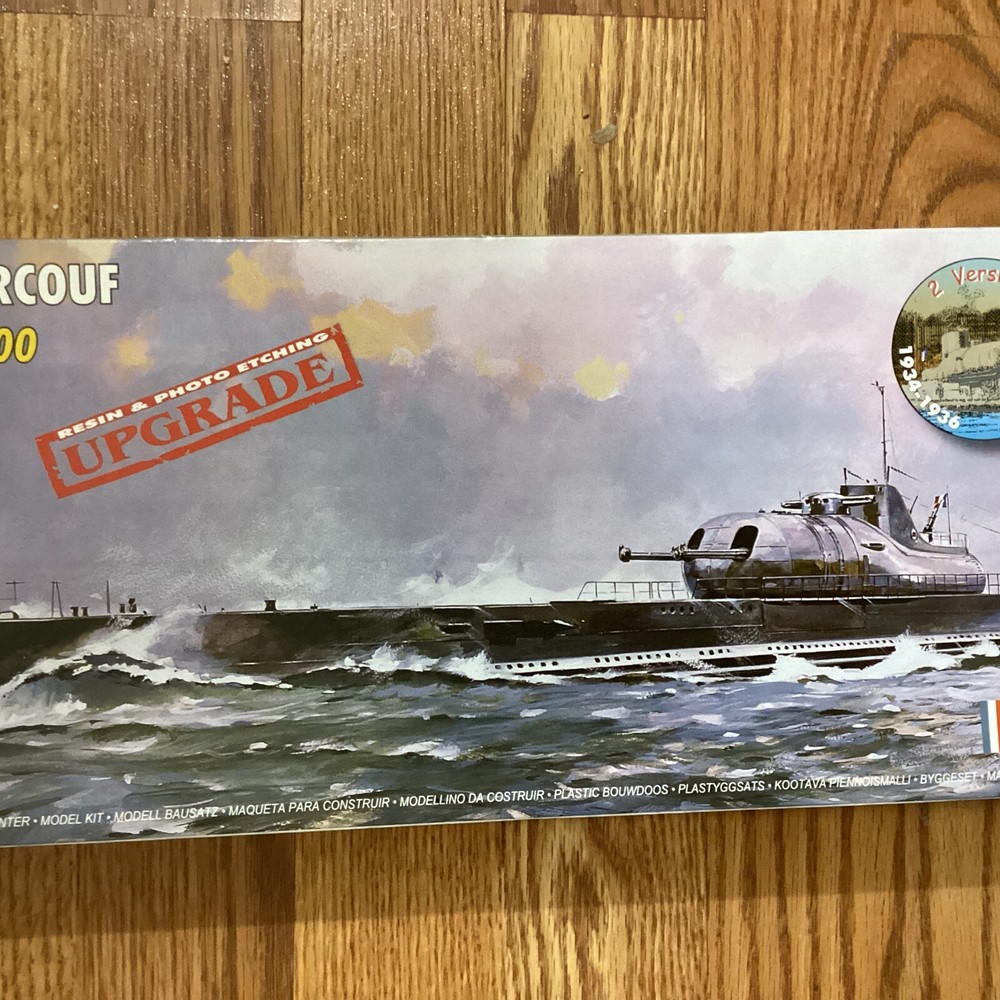 Heller 1/400 Surcouf Submarine 81014 w/Resin & Photo Etching Upgrade Open Box