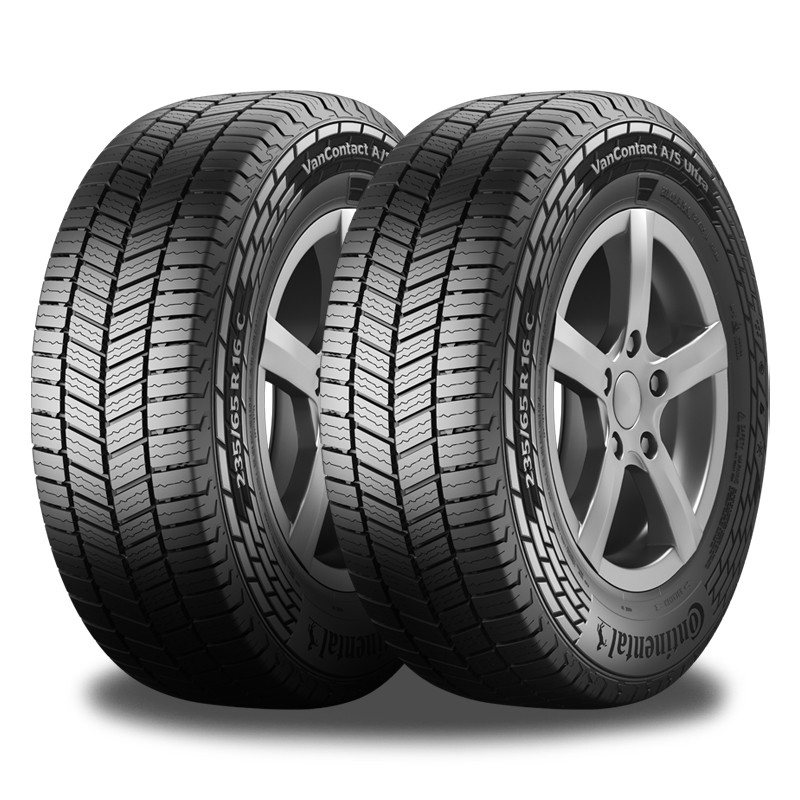 2 Continental VanContact A/S Ultra 225/75R16 121/120R Cargo Van Fleet 10 PLY