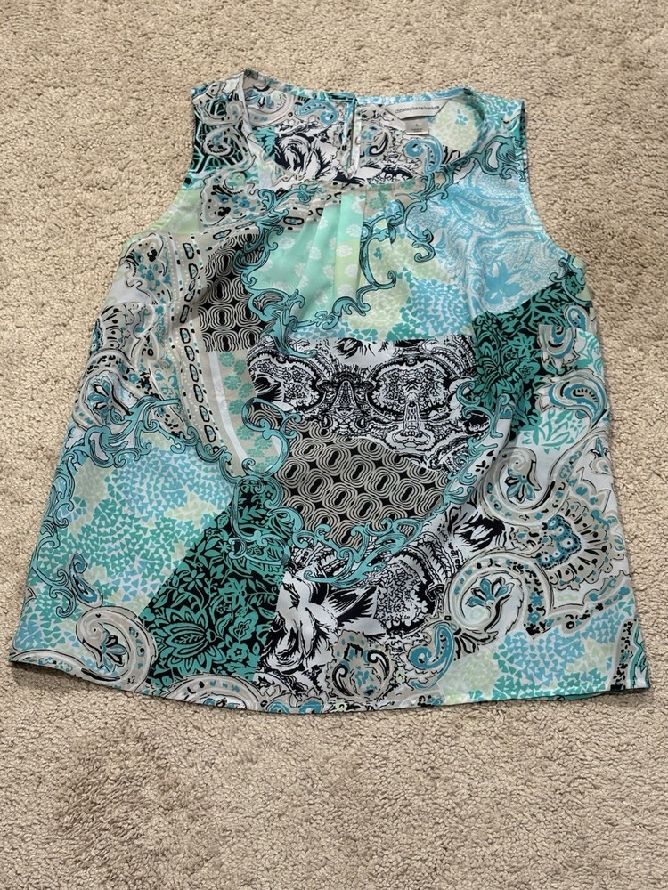 Christopher & Banks Womens Shirt Size Small Multicolor Classic Dressy Flowy