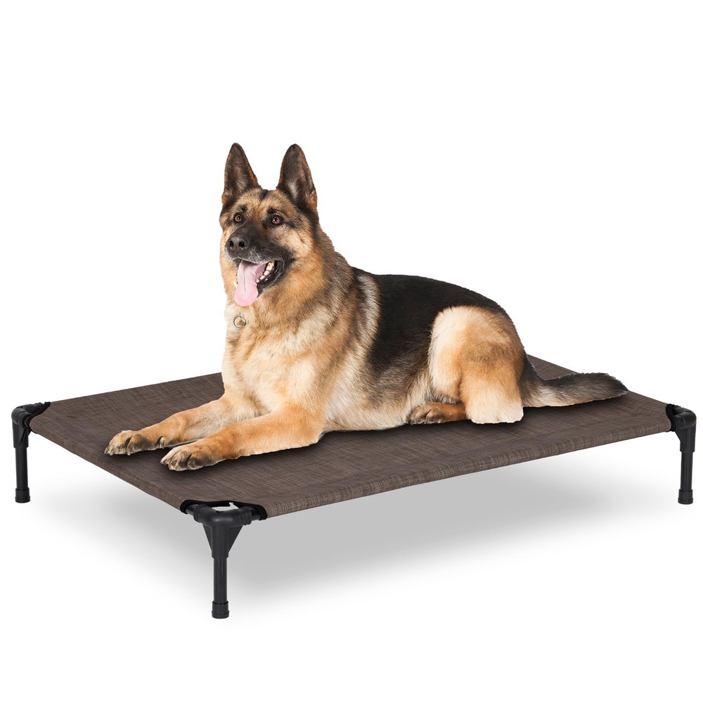 Elevated Cooling Dog Cot with Washable Mesh for Large Dogs Outdoor