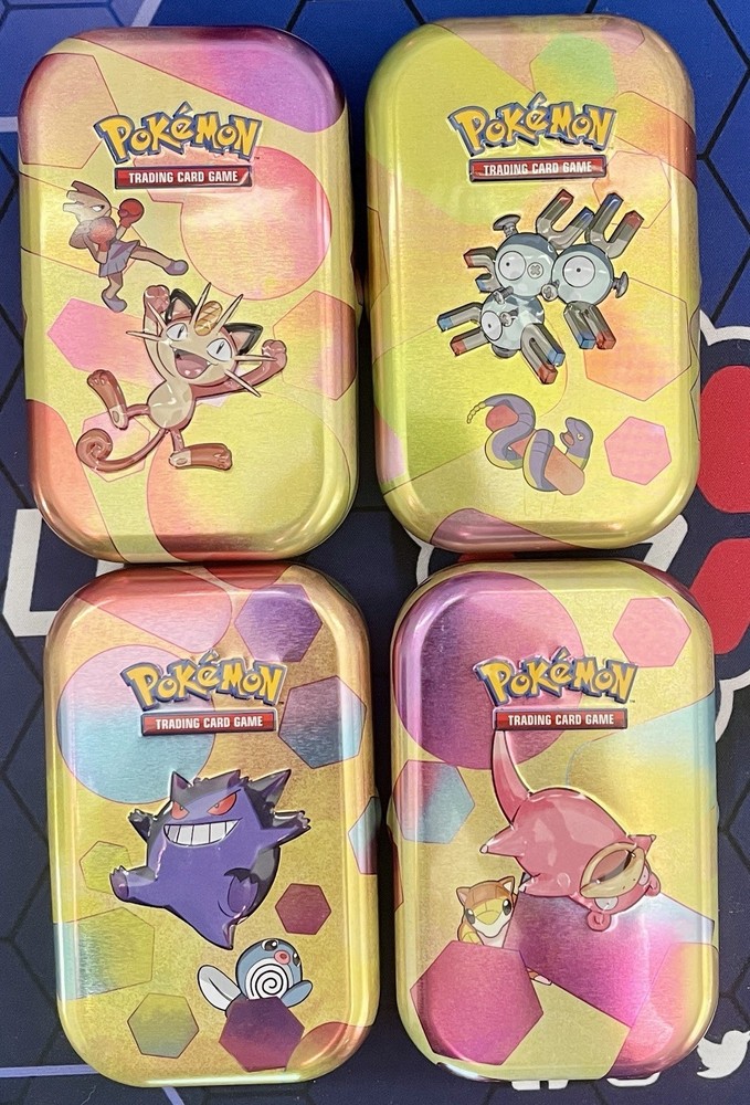 Pokemon 151 TCG EMPTY Mini Tins Set of 4 Empty Collectible