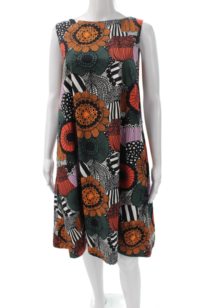 Marimekko For Uniqlo Womens Shift Dress Multicolor Floral Sleeveless Size XSFree Shipping in US $100+ Orders | $6.95 Orders Below