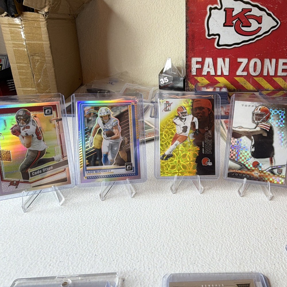 Topps 2024 NFL 4-Card Lot Donruss Optic/Chrome/Platinum Otton RC + More