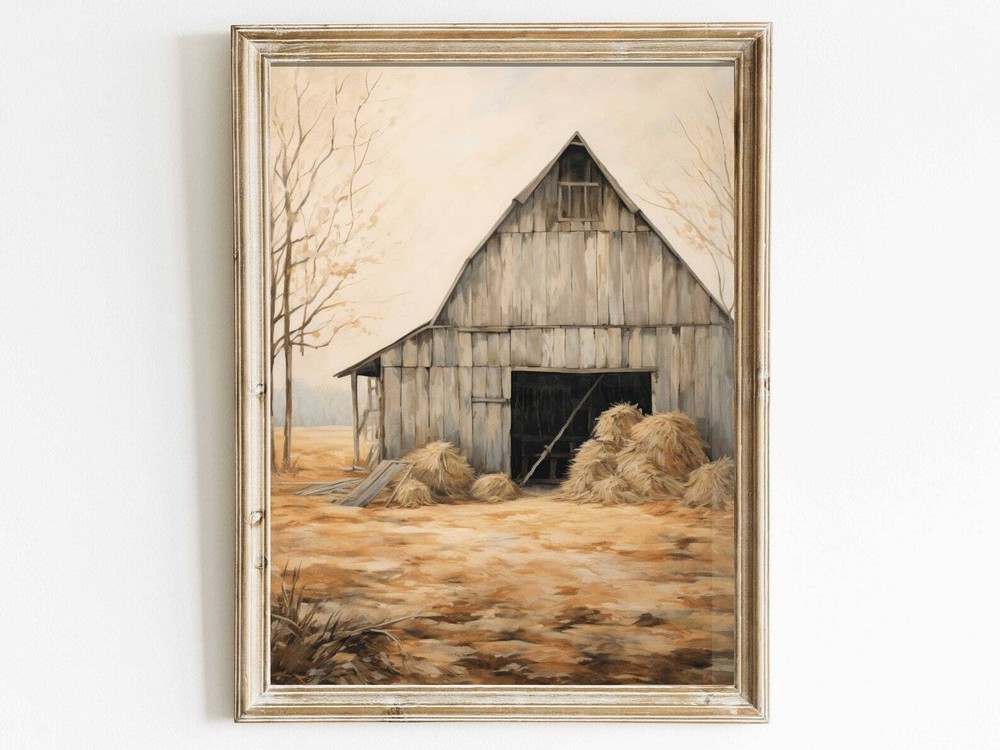 Barn Wall Decor Rustic Farmhouse Wall Decor Vintage Countryside Print Old Barn