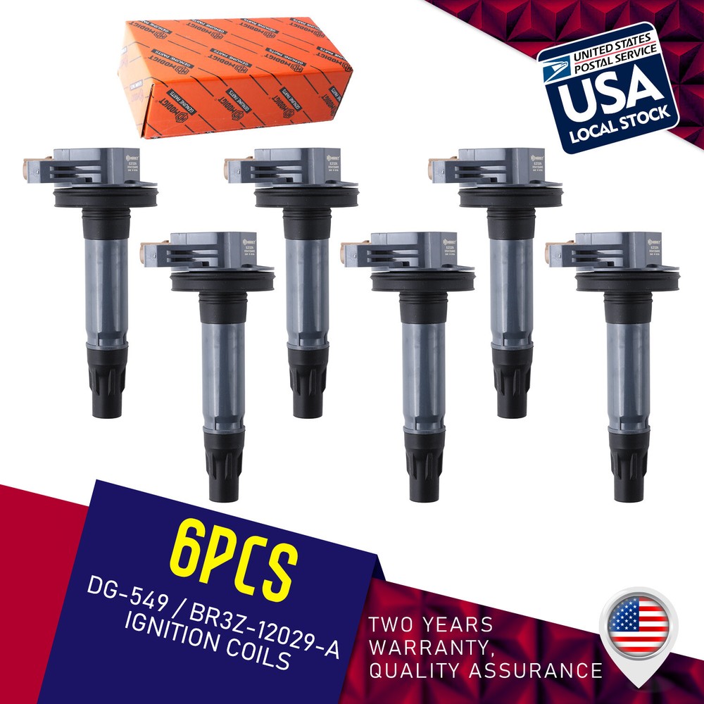 6PCS DG549 OEM Ignition Coils For BL3Z-12029-B, BL3Z-12029-C, BL3Z-12029-A