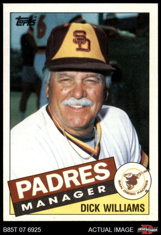 1985 Topps #66 Dick Williams Padres HOF 8 - NM/MT