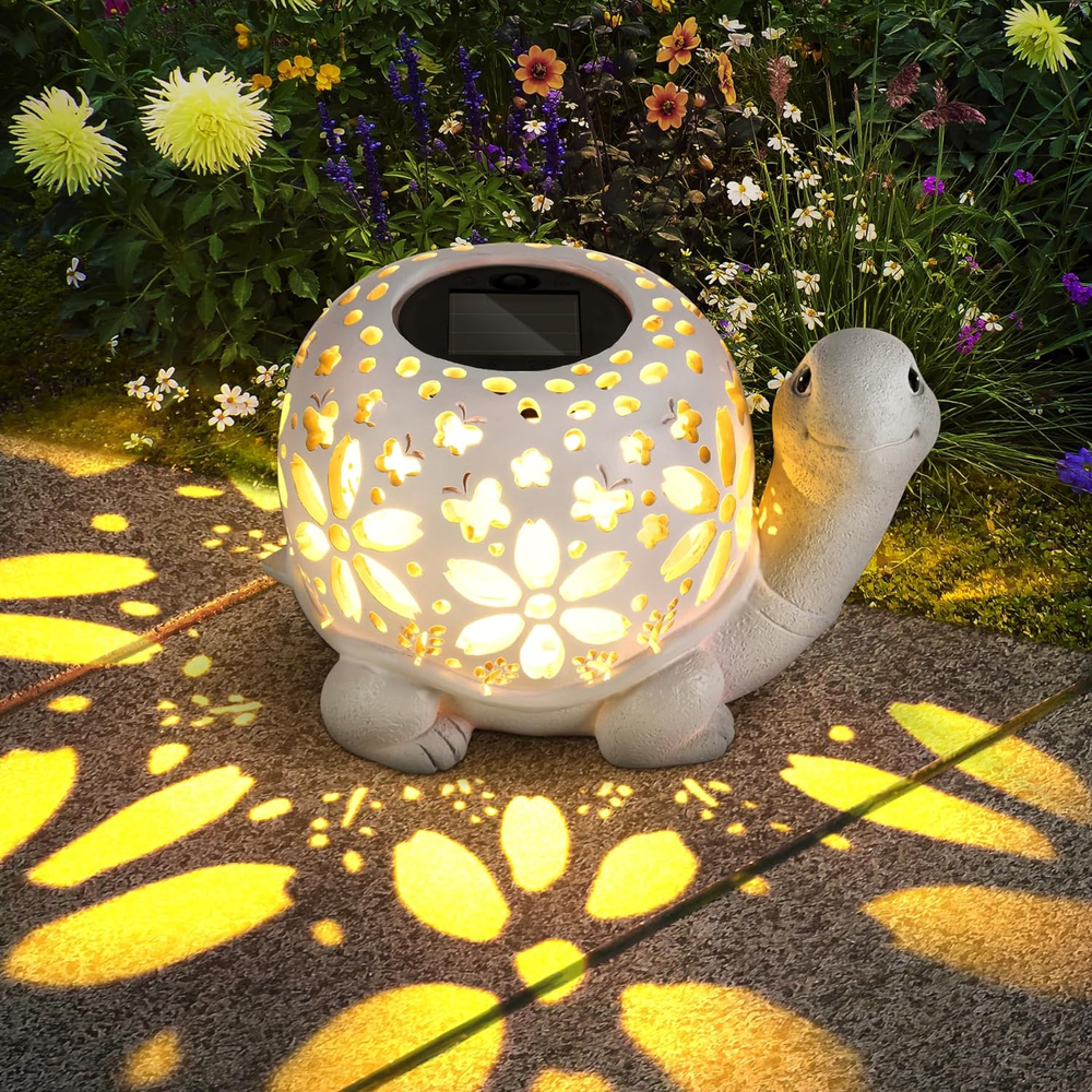 Solar Lantern Lights,Turtle Outdoor with Waterproof LED Garden Decorative Garden