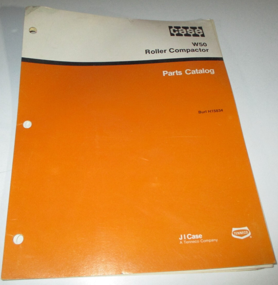 Case W50 Roller Compactor Parts Catalog Manual Book H15834 1981 ORIGINAL!