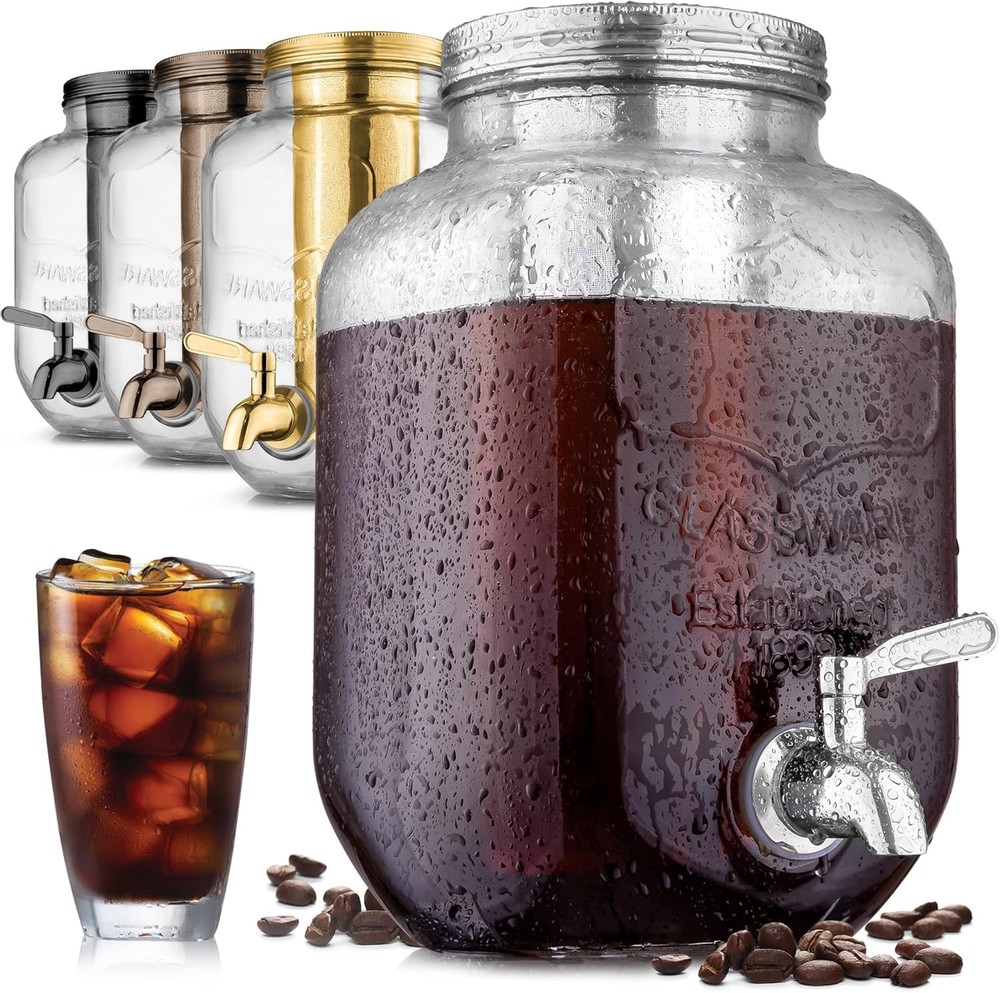 Zulay Kitchen 1 Gallon Cold Brew Coffee Maker in Radiant Silver