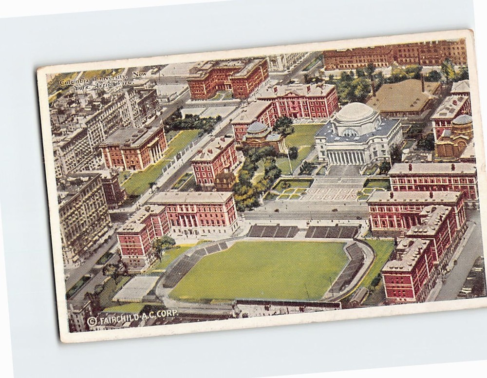 Postcard Aerial View of Columbia University New York USA