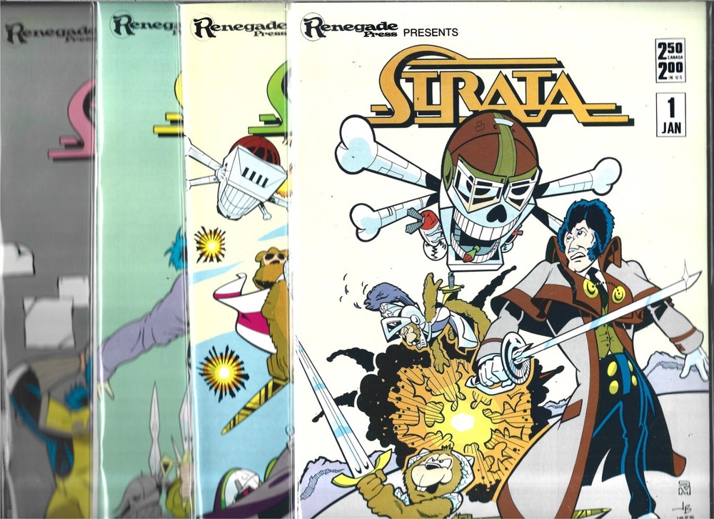 Strata Near Set / Lot Of 4 - #1 #2 #3 #5 (Vf/Nm) Copper Age Renegade Comics