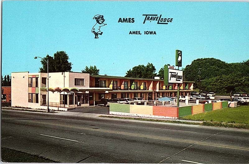 Postcard LODGE SCENE Ames Iowa IA m/09 AI9903