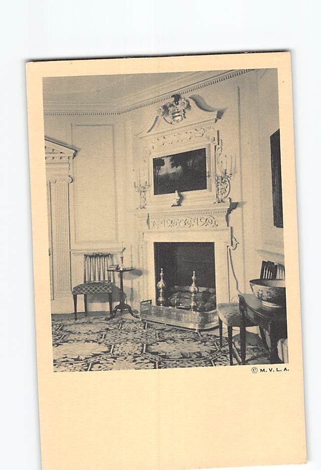 Postcard Mantel in West Parlor Mt. Vernon Virginia USA