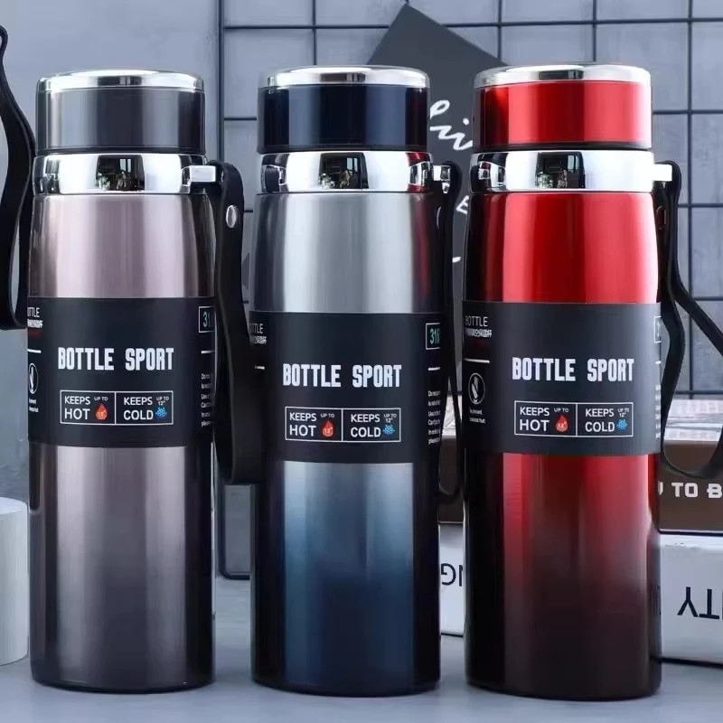1L Thermal Water Bottle Vacuum Flasks Stainless Steel Thermos Bottle Keep Cold a