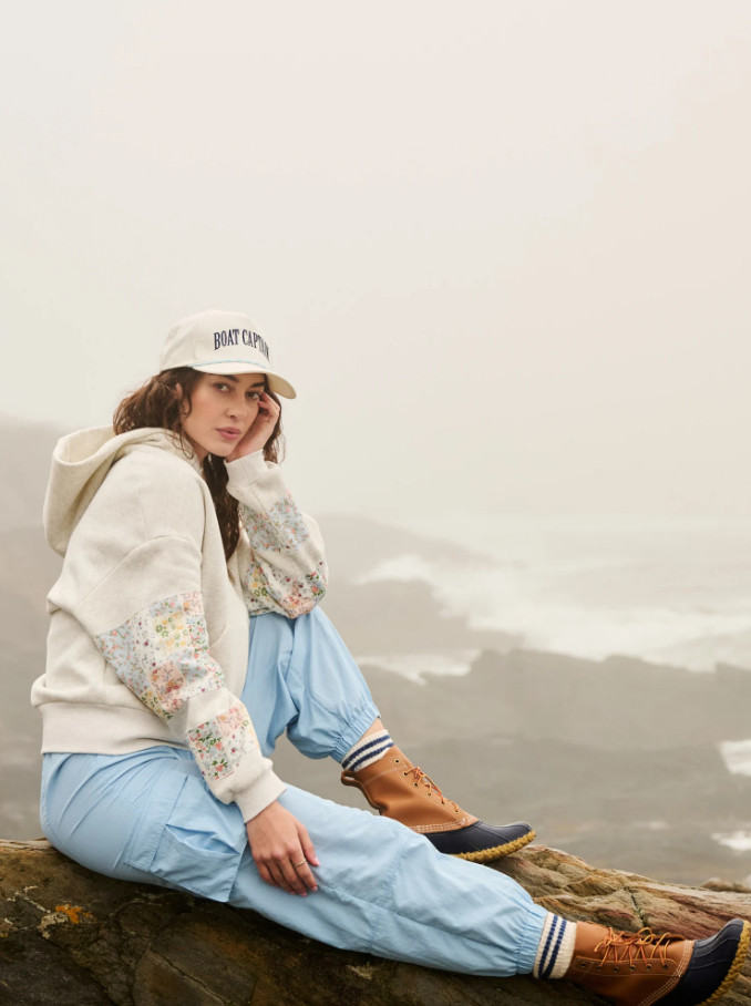 ALTAR'D STATE Champ Patchwork Hoodie - Ivory