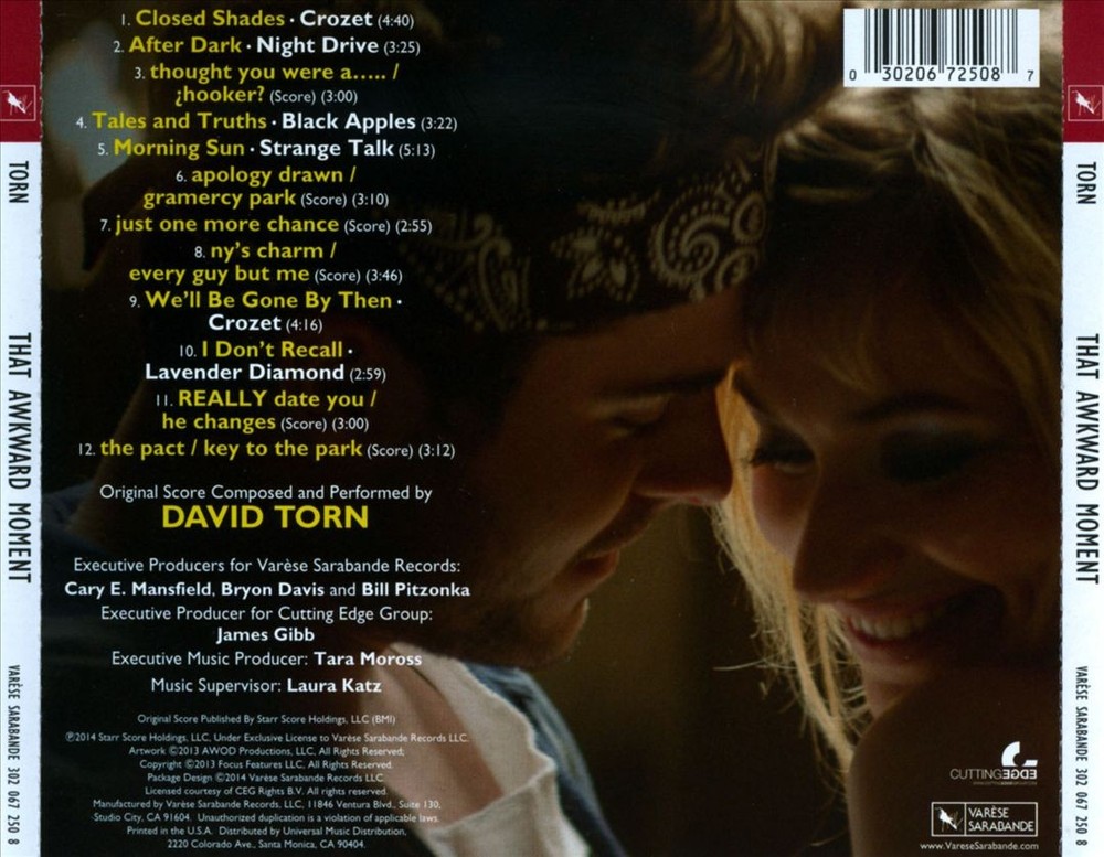 David Torn That Awkward Moment [Original Score] New Cd