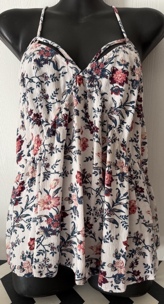 🦅🌺AMERICAN EAGLE Strappy Flowy Floral Tank Top- Size M🌺🦅