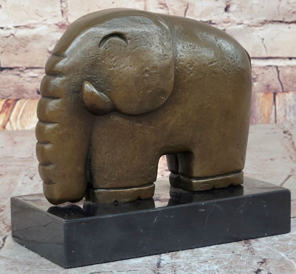 Salvador Dali Elephant with Abstract Body Bronze Sculpture Art Deco Statue Gift-image