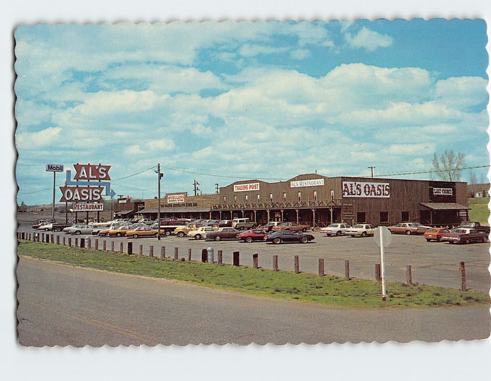 Postcard Al's Oasis Chamberlain South Dakota
