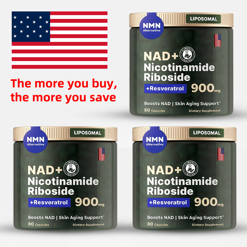 6X NAD+ Supplement for Energy Focus Anti Aging Nicotinamide Riboside Resveratrol