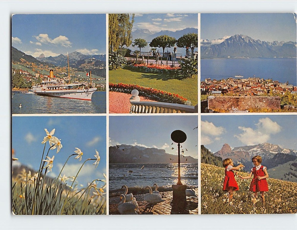 Postcard Scenes & Views Lake Geneva Switzerland