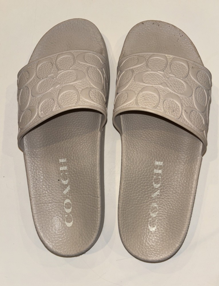 COACH Pool Slide Sandals Men's Size 9 US EU 42 Signature Comfort
