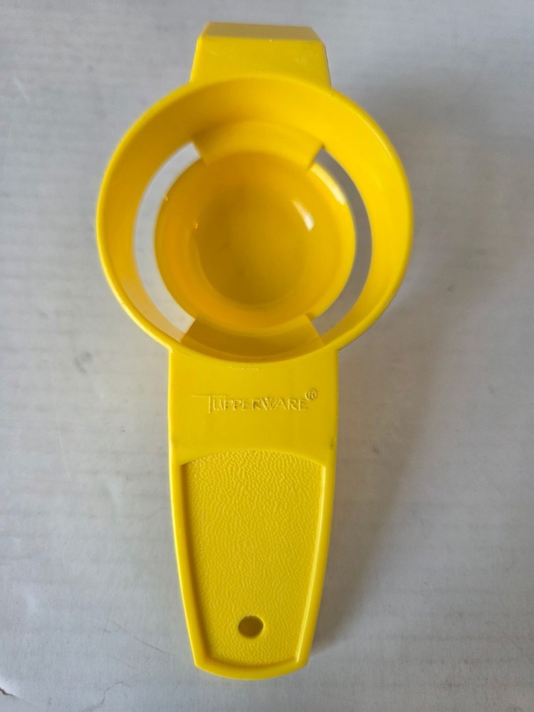 Vintage Tupperware Yolkster Egg Separator #779-11 Yellow