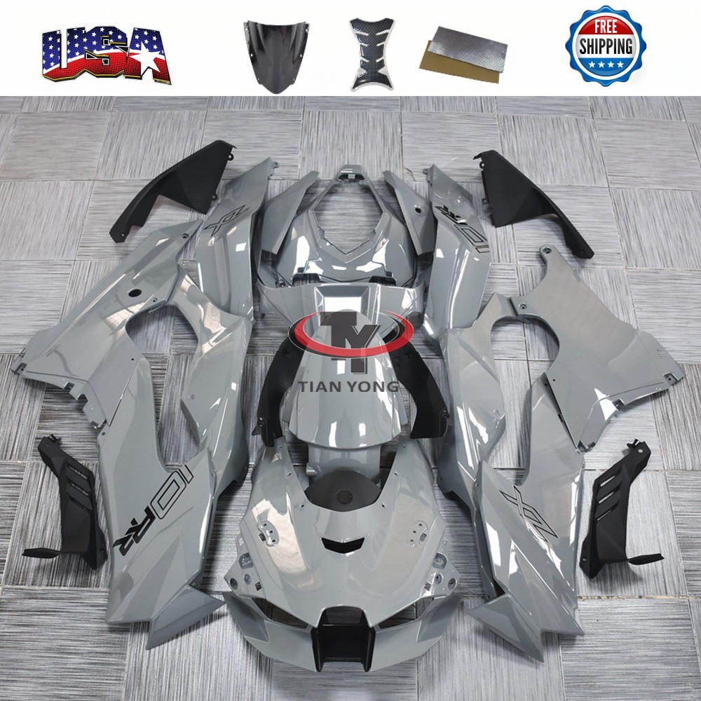 Injection Fairing Fit for Kawasaki 2021-2025 Ninja ZX10R Bodywork 23 Cement Gray