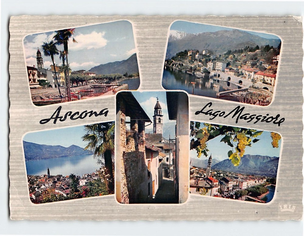Postcard Multiple View Of Ascona Switzerland