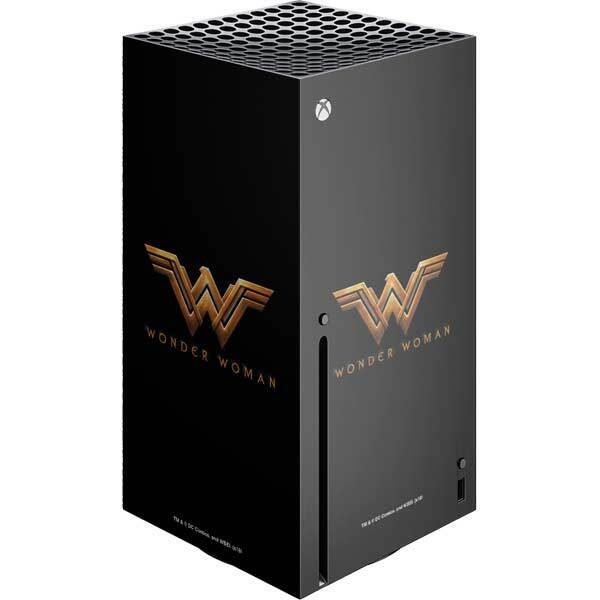DC Comics Wonder Woman Xbox Series X Console Skin - Wonder Woman Gold Logo